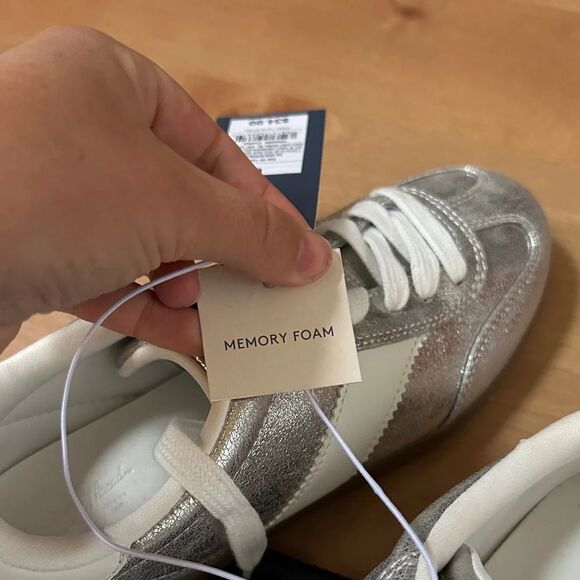 Universal Thread Metallic Silver Sneakers with White Accents - Picture 4 of 5